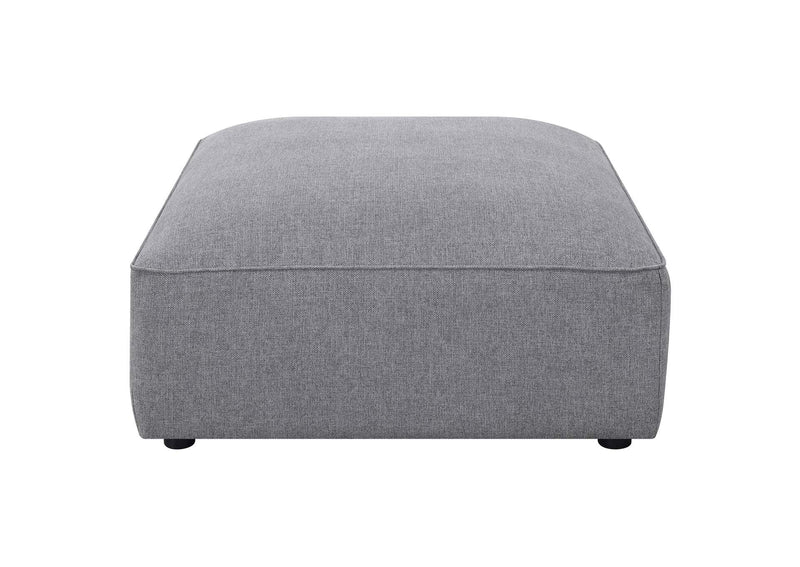 551596 Jennifer Square Upholstered Ottoman Grey