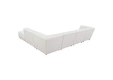 551621-SET Sunny 6-piece Upholstered Modular Sectional Sofa Ivory Sherpa