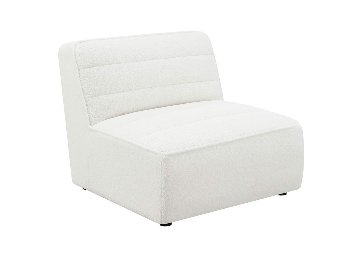 551621 Sunny Upholstered Armless Chair Natural