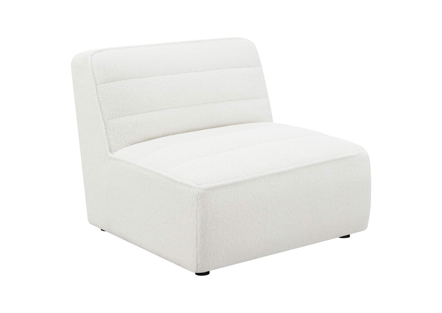 551621 Sunny Upholstered Armless Chair Natural
