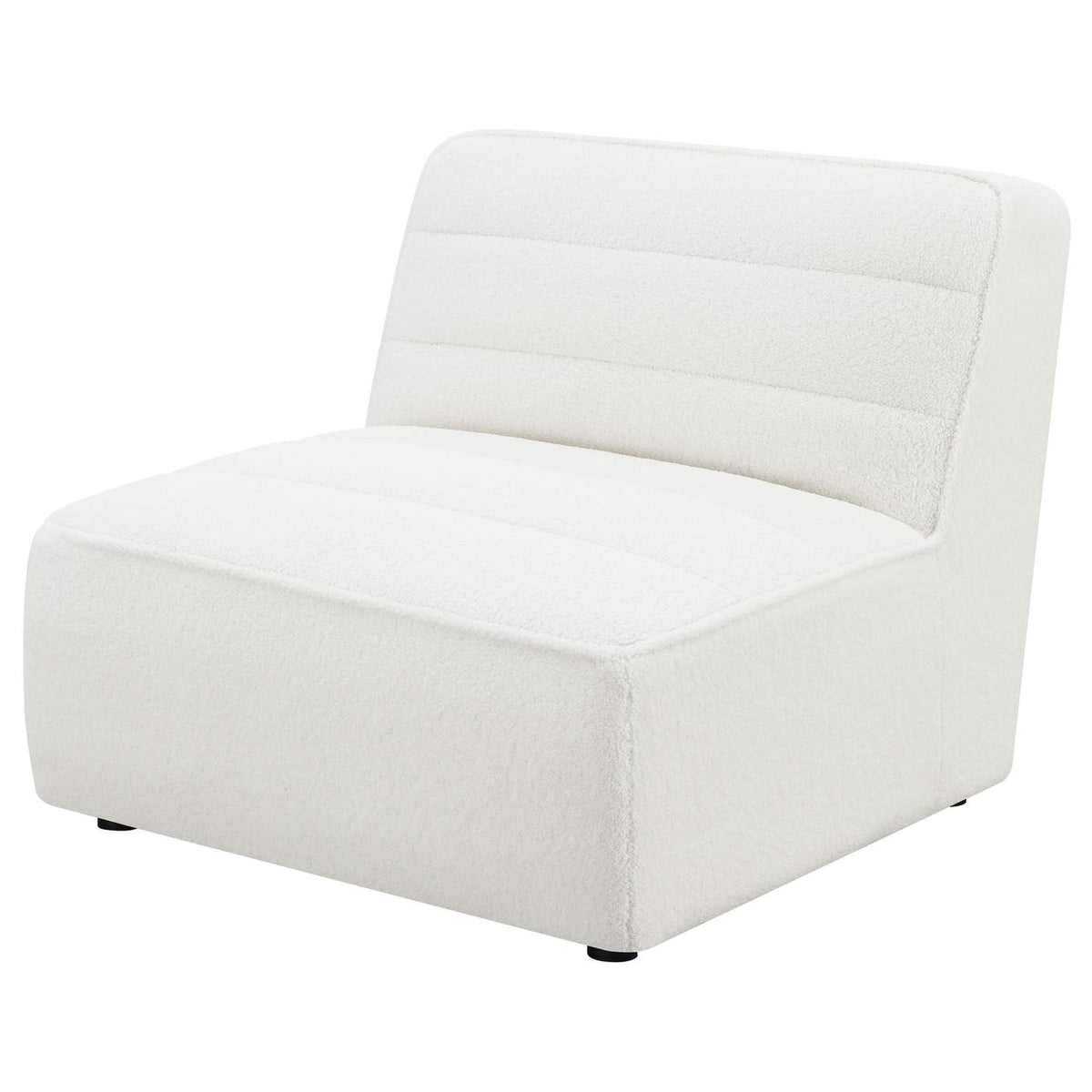 551621 Sunny Upholstered Armless Chair Natural