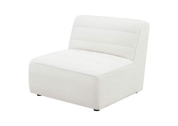 551621 Sunny Upholstered Armless Chair Natural