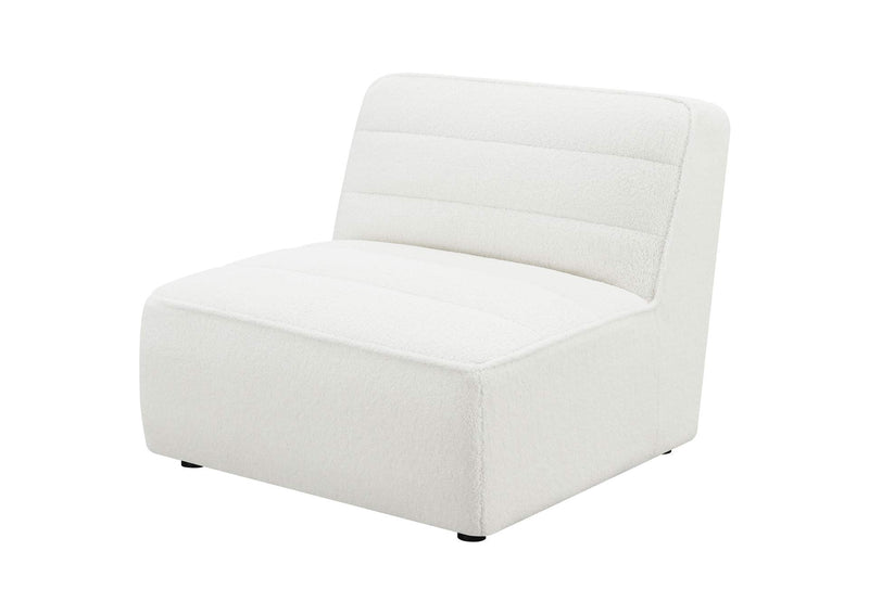 551621 Sunny Upholstered Armless Chair Natural