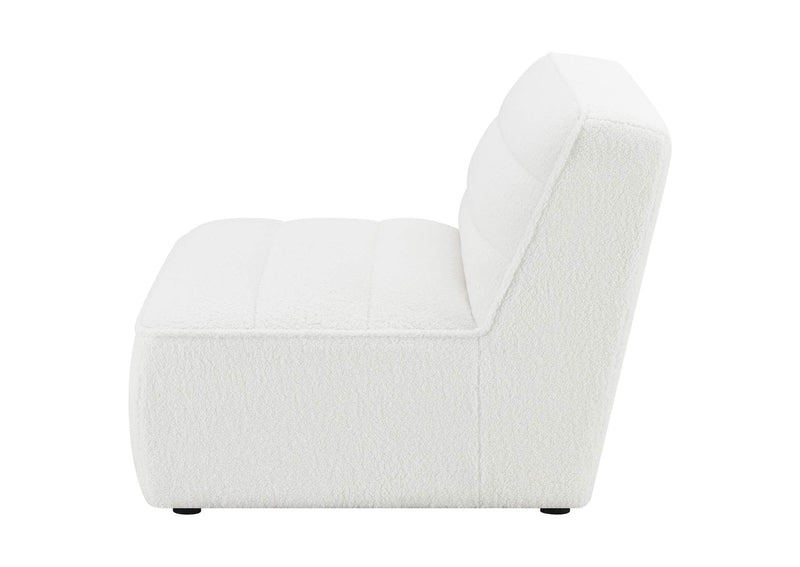 551621 Sunny Upholstered Armless Chair Natural
