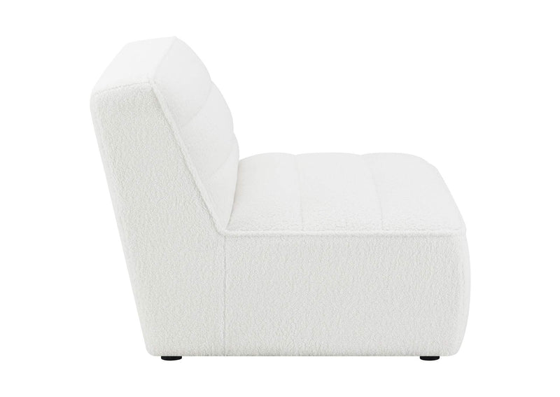 551621 Sunny Upholstered Armless Chair Natural