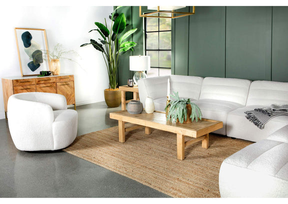 551621 Sunny Upholstered Armless Chair Natural
