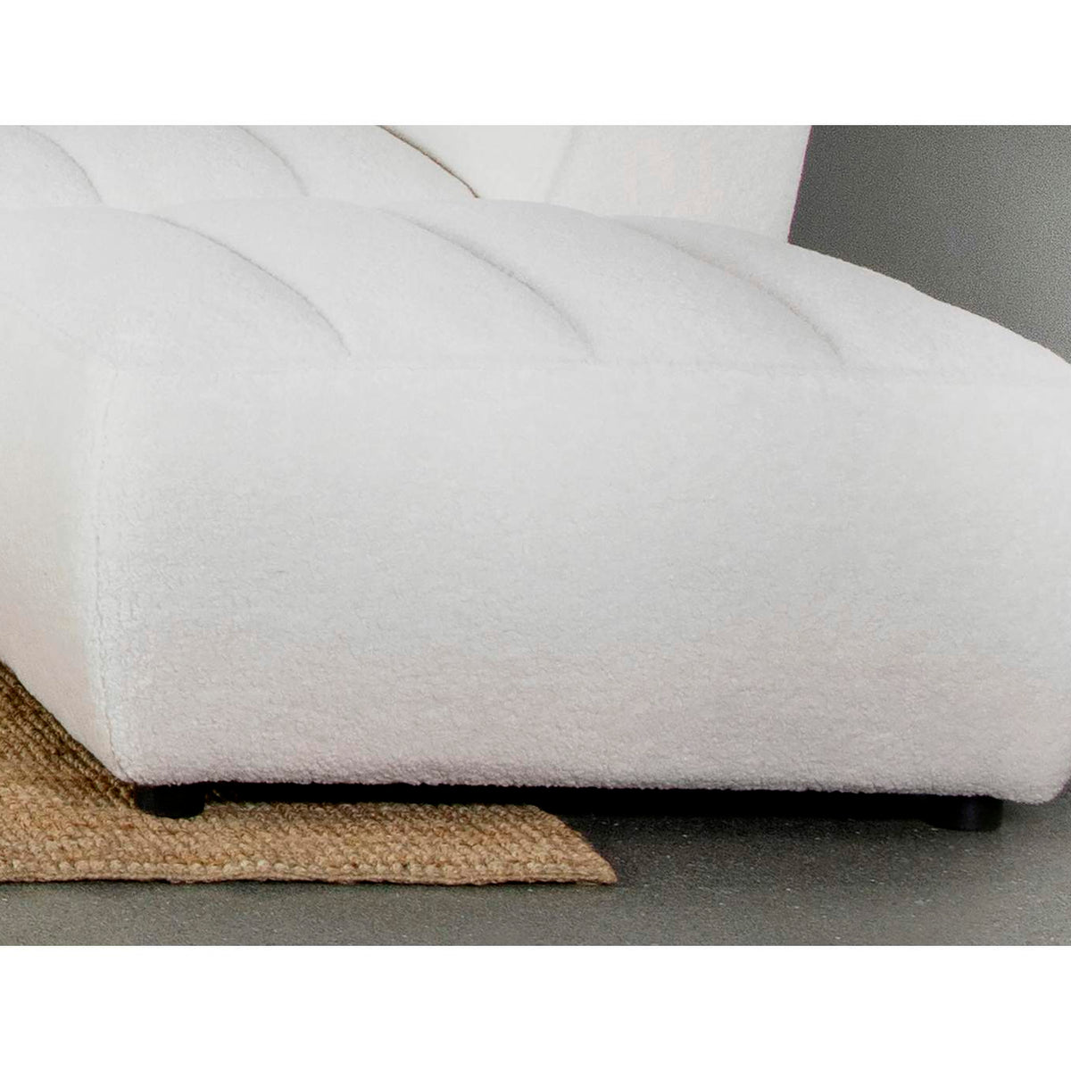 551623 Sunny Square Upholstered Ottoman Natural