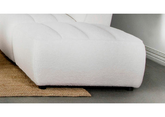551623 Sunny Square Upholstered Ottoman Natural