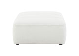 551623 Sunny Square Upholstered Ottoman Natural