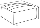 551623 Sunny Square Upholstered Ottoman Natural
