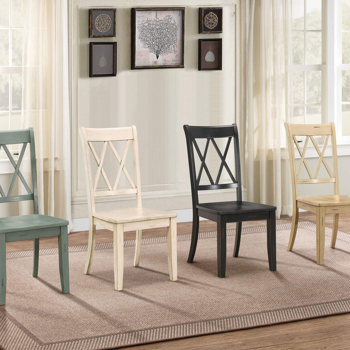 5516BKS Janina Side Chair, Black