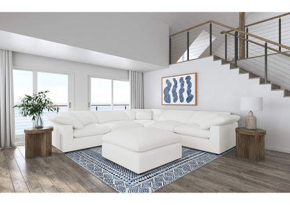 551751-SETA Raleigh 6-piece Boucle Upholstered Modular Sectional Ivory
