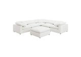 551751-SETA Raleigh 6-piece Boucle Upholstered Modular Sectional Ivory