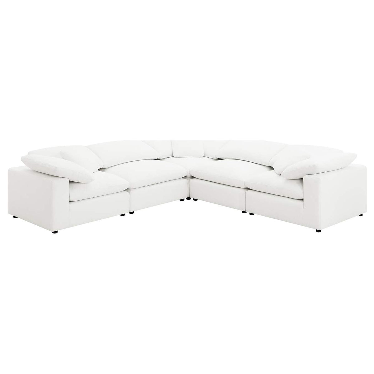551751-SETB Raleigh 5-piece Boucle Upholstered Modular Sectional Ivory