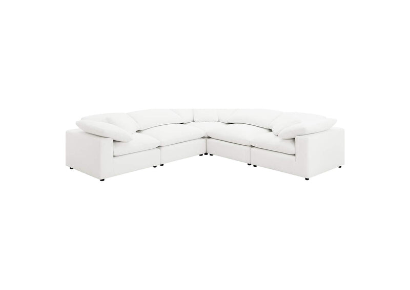 551751-SETB Raleigh 5-piece Boucle Upholstered Modular Sectional Ivory