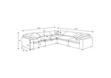 551751-SETB Raleigh 5-piece Boucle Upholstered Modular Sectional Ivory