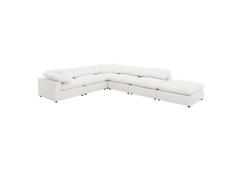 551751-SET Raleigh 6-piece Boucle Upholstered Modular Sectional Ivory
