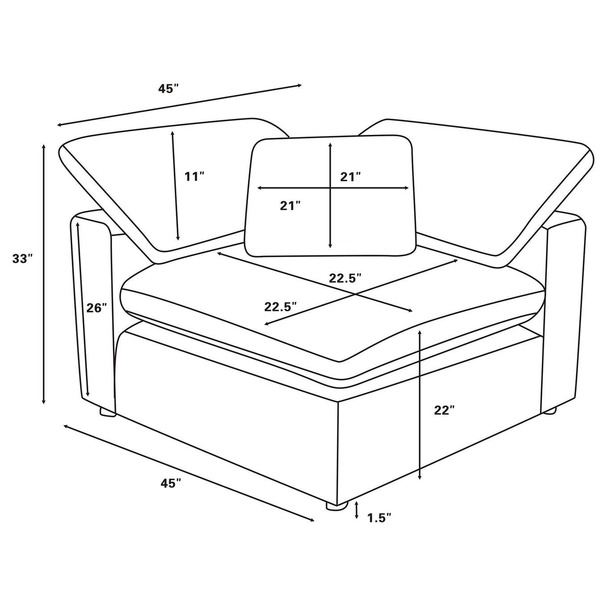 551751-SET Raleigh 6-piece Boucle Upholstered Modular Sectional Ivory