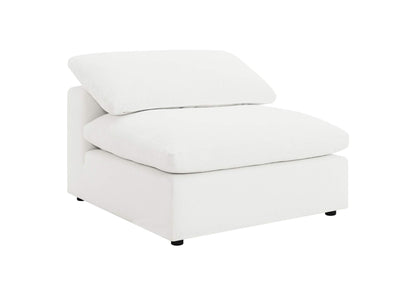 551751 Raleigh Boucle Upholstered Armless Chair Ivory