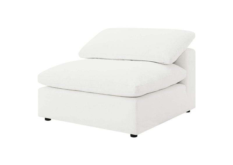551751 Raleigh Boucle Upholstered Armless Chair Ivory