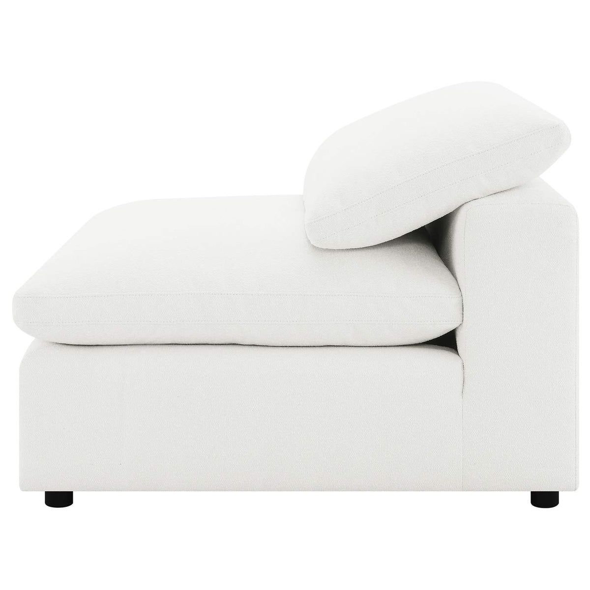 551751 Raleigh Boucle Upholstered Armless Chair Ivory