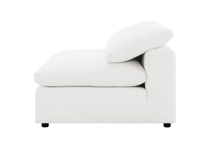 551751 Raleigh Boucle Upholstered Armless Chair Ivory