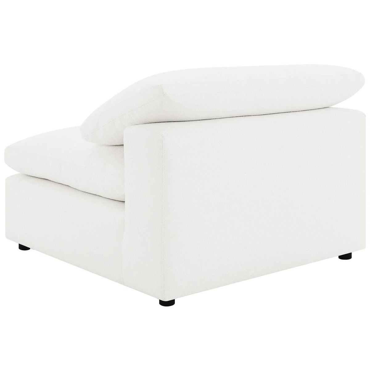 551751 Raleigh Boucle Upholstered Armless Chair Ivory