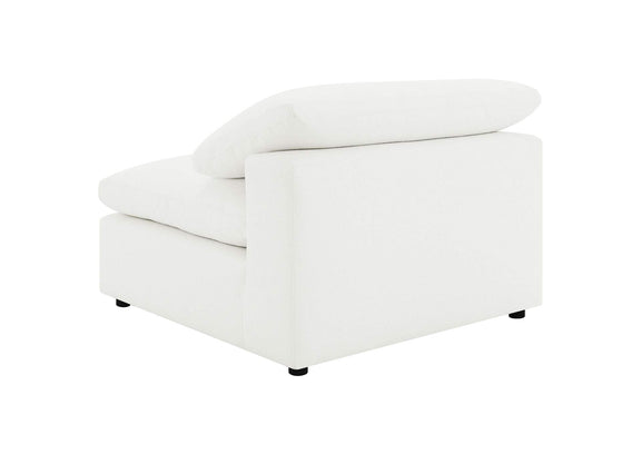 551751 Raleigh Boucle Upholstered Armless Chair Ivory