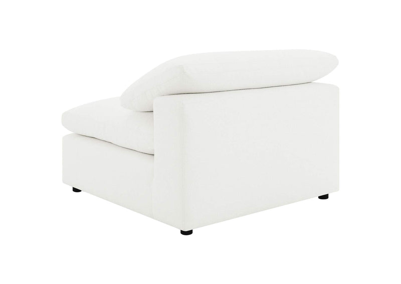 551751 Raleigh Boucle Upholstered Armless Chair Ivory