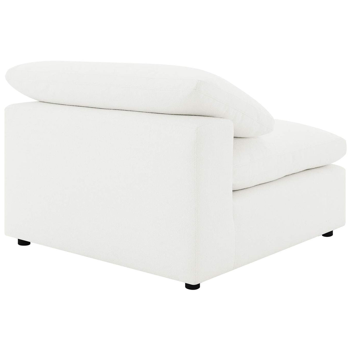 551751 Raleigh Boucle Upholstered Armless Chair Ivory