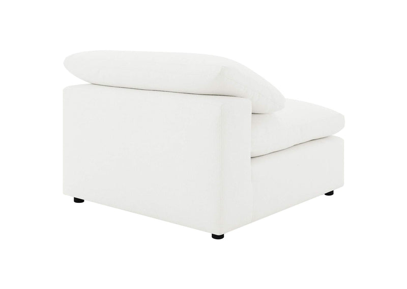 551751 Raleigh Boucle Upholstered Armless Chair Ivory
