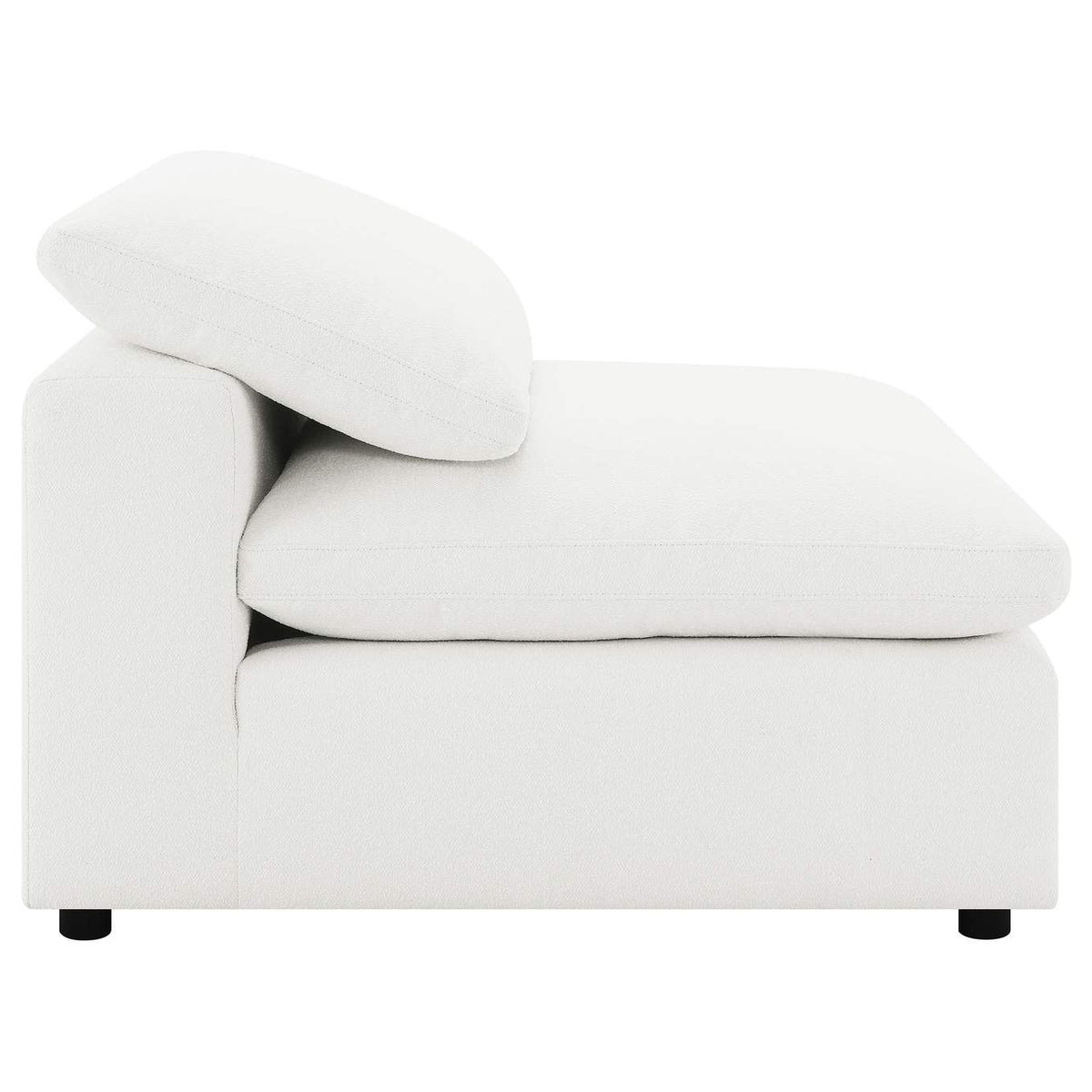 551751 Raleigh Boucle Upholstered Armless Chair Ivory