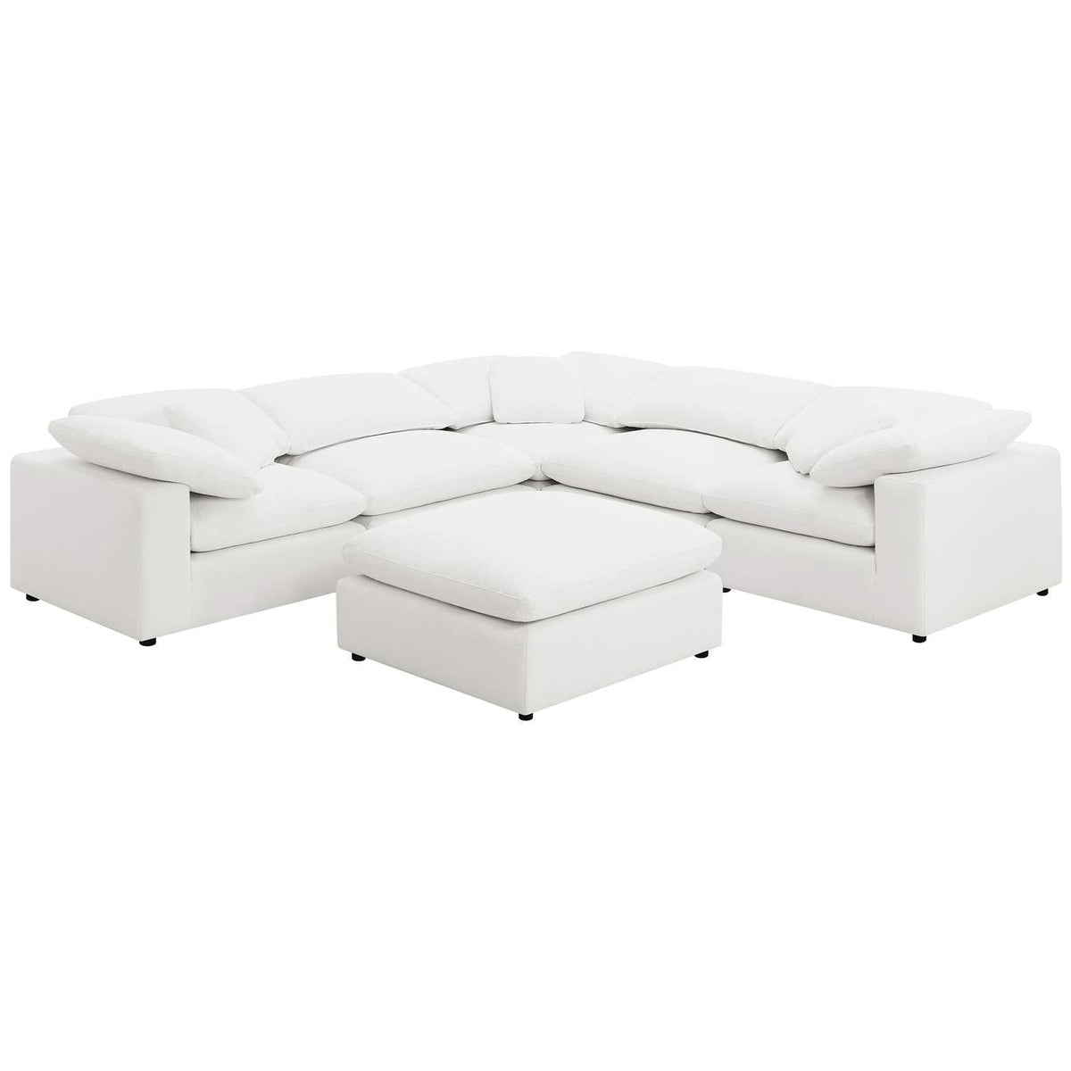 551751 Raleigh Boucle Upholstered Armless Chair Ivory