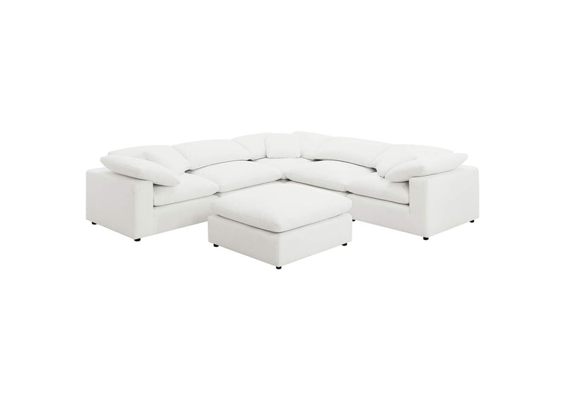 551751 Raleigh Boucle Upholstered Armless Chair Ivory