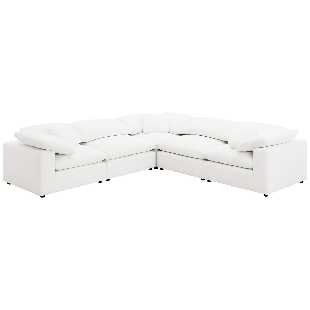 551751 Raleigh Boucle Upholstered Armless Chair Ivory