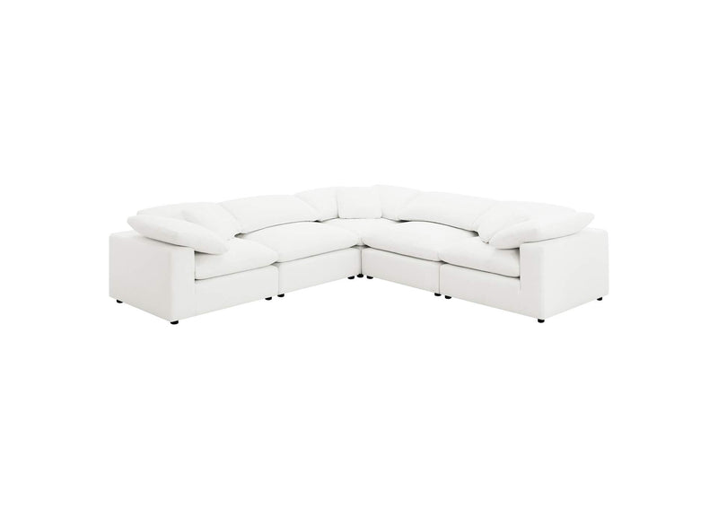 551751 Raleigh Boucle Upholstered Armless Chair Ivory