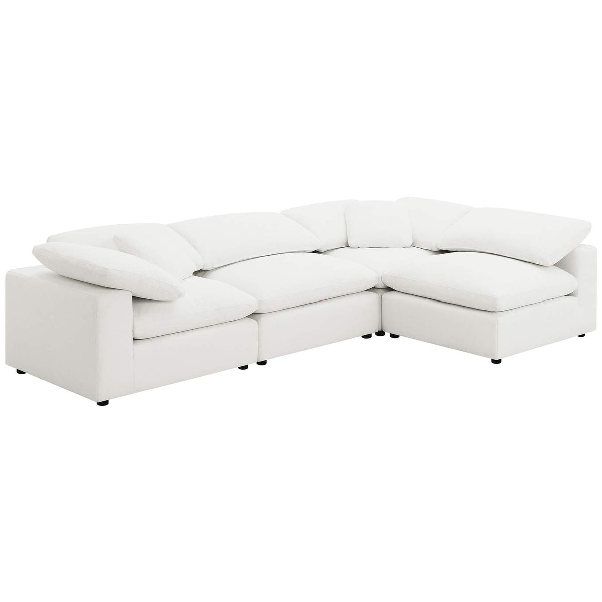 551751 Raleigh Boucle Upholstered Armless Chair Ivory