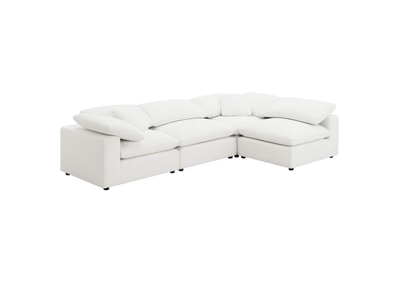 551751 Raleigh Boucle Upholstered Armless Chair Ivory
