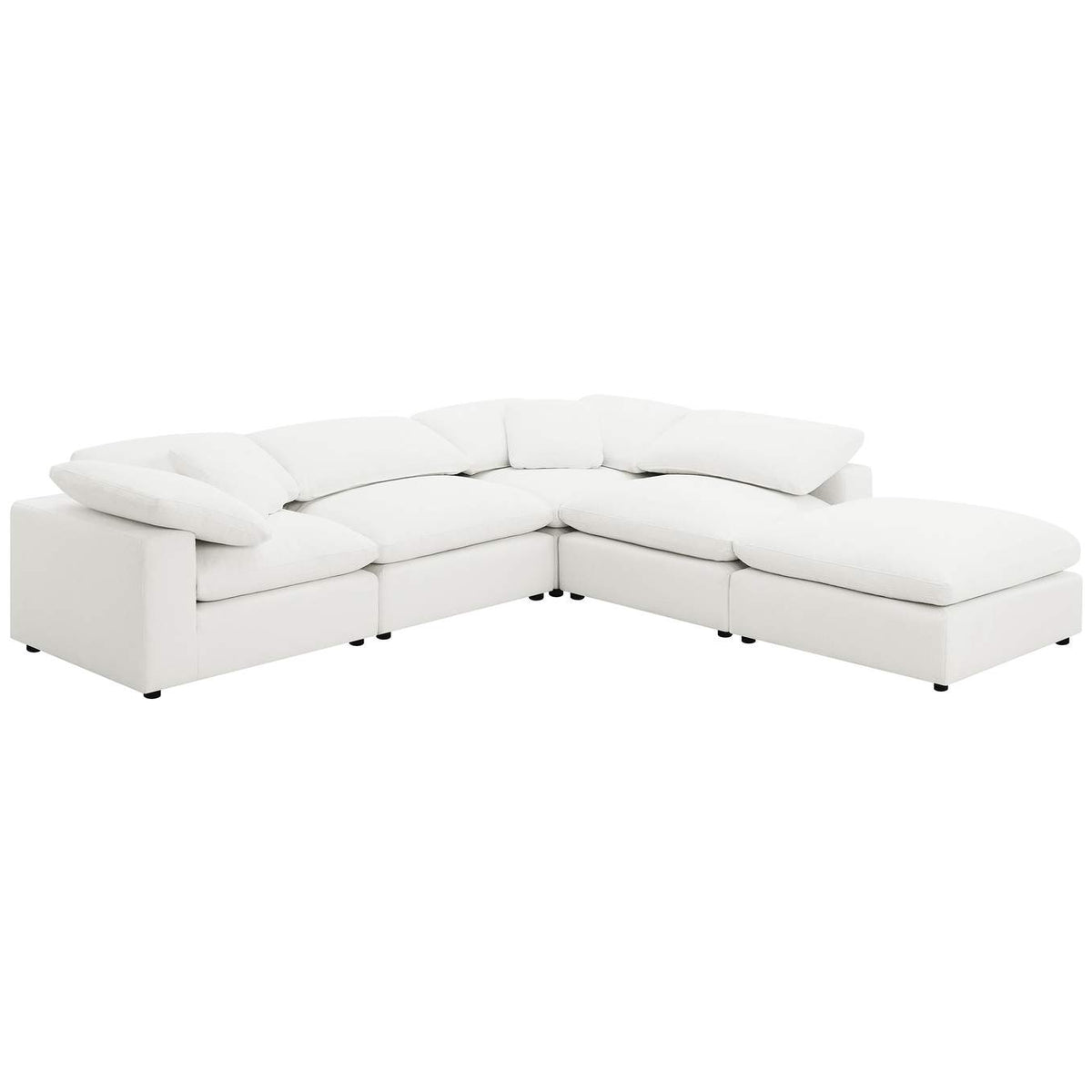 551751 Raleigh Boucle Upholstered Armless Chair Ivory