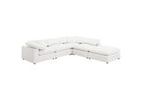 551751 Raleigh Boucle Upholstered Armless Chair Ivory