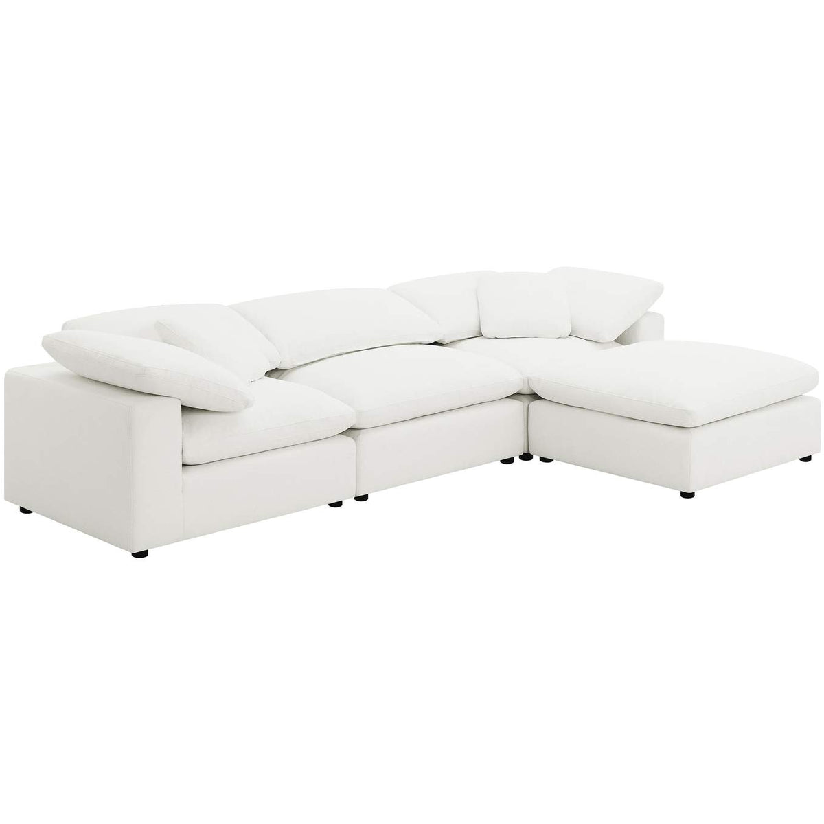 551751 Raleigh Boucle Upholstered Armless Chair Ivory