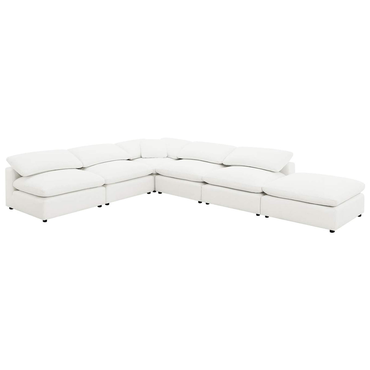 551751 Raleigh Boucle Upholstered Armless Chair Ivory