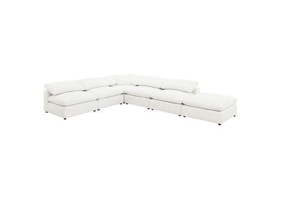 551751 Raleigh Boucle Upholstered Armless Chair Ivory