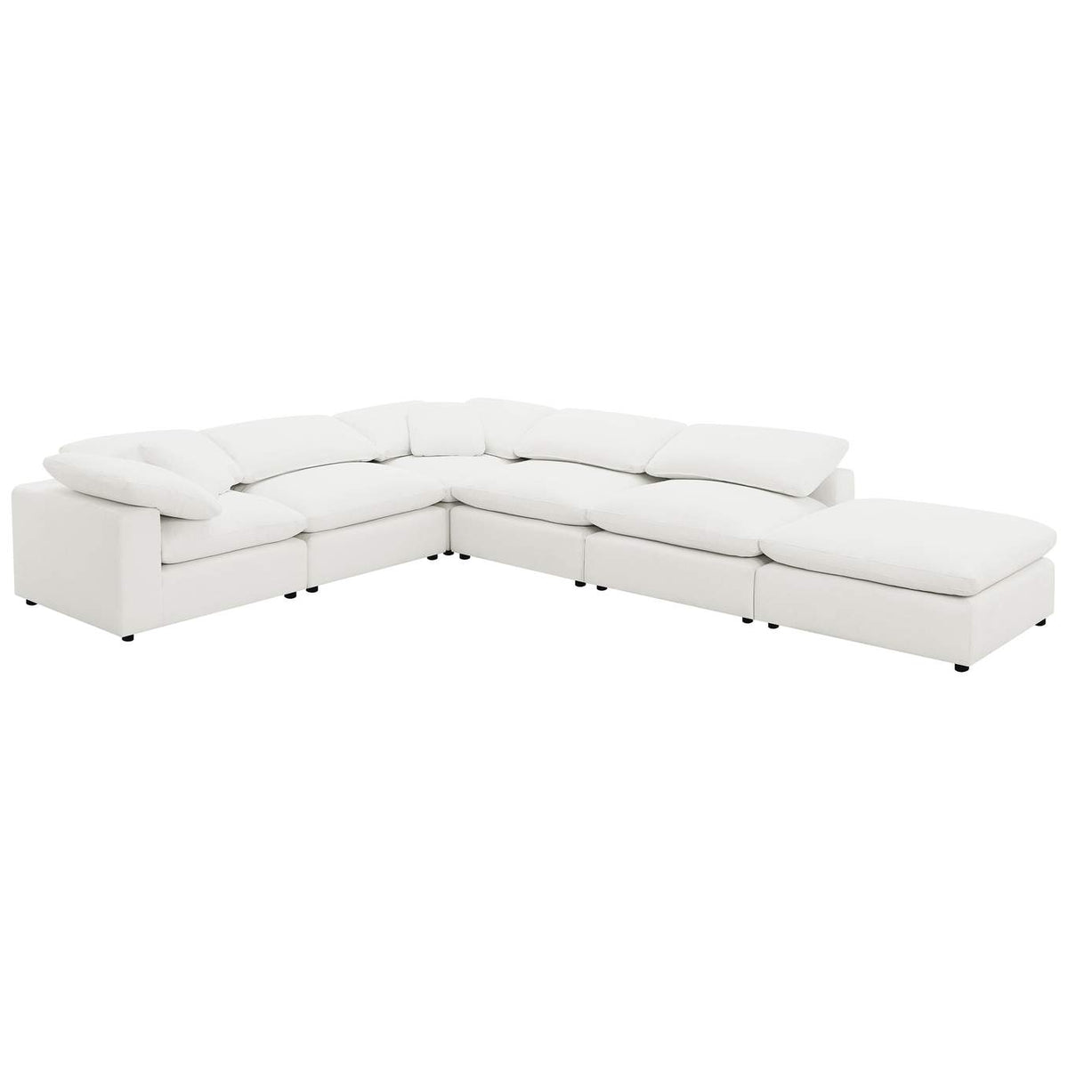551751 Raleigh Boucle Upholstered Armless Chair Ivory