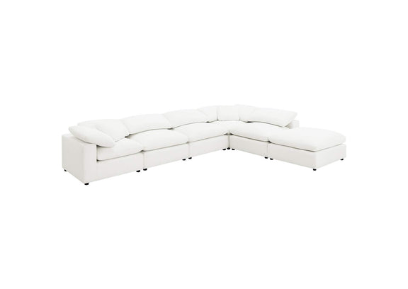 551751 Raleigh Boucle Upholstered Armless Chair Ivory