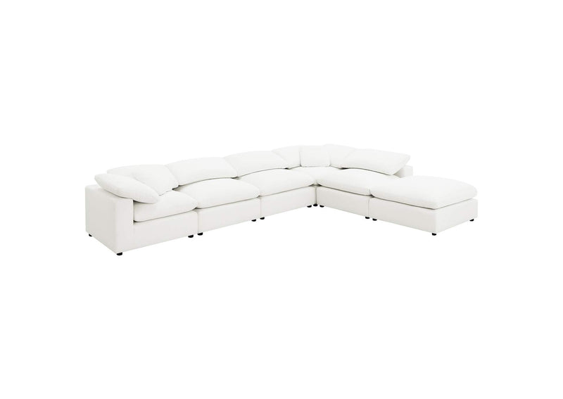 551751 Raleigh Boucle Upholstered Armless Chair Ivory