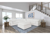 551751 Raleigh Boucle Upholstered Armless Chair Ivory