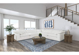 551751 Raleigh Boucle Upholstered Armless Chair Ivory