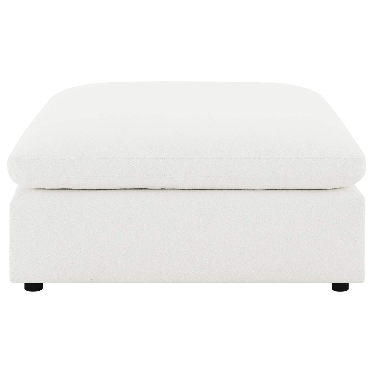 551753 Raleigh Boucle Upholstered Ottoman Ivory
