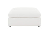 551753 Raleigh Boucle Upholstered Ottoman Ivory